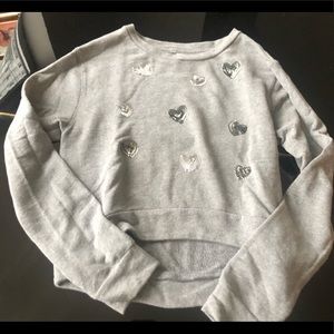 Abercrombie sweatshirt with sequins heart